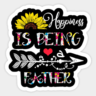 Happiness is being a father mothers day gift Sticker